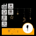 Aigostar - LED-aurinkokennolla toimiva jouluköynnös 120xLED/8 valaistustilaa 3x0,6m 500 mAh IP65 lämmin valkoinen