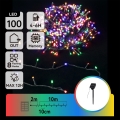 Aigostar - LED-aurinkokennolla toimiva jouluvaloketju 100xLED/8 toimintoa 12m IP65 monivärinen 800 mAh