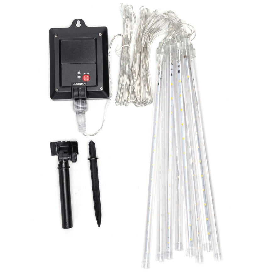 Aigostar - LED-aurinkokäyttöinen jouluvalosarja 192xLED/8m IP65 1200 mAh kylmänvalkoinen