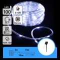 Aigostar - LED-aurinkokennolla toimiva jouluvalosarja 100xLED/8 toimintoa 12m IP65 kylmänvalkoinen 800 mAh