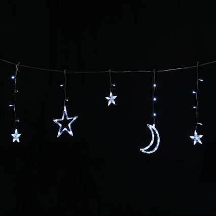 Aigostar - LED aurinkokennolla toimiva joulukoristevalosarja 120xLED/8 toimintoa 3x0,6m 500 mAh IP65 kylmänvalkoinen