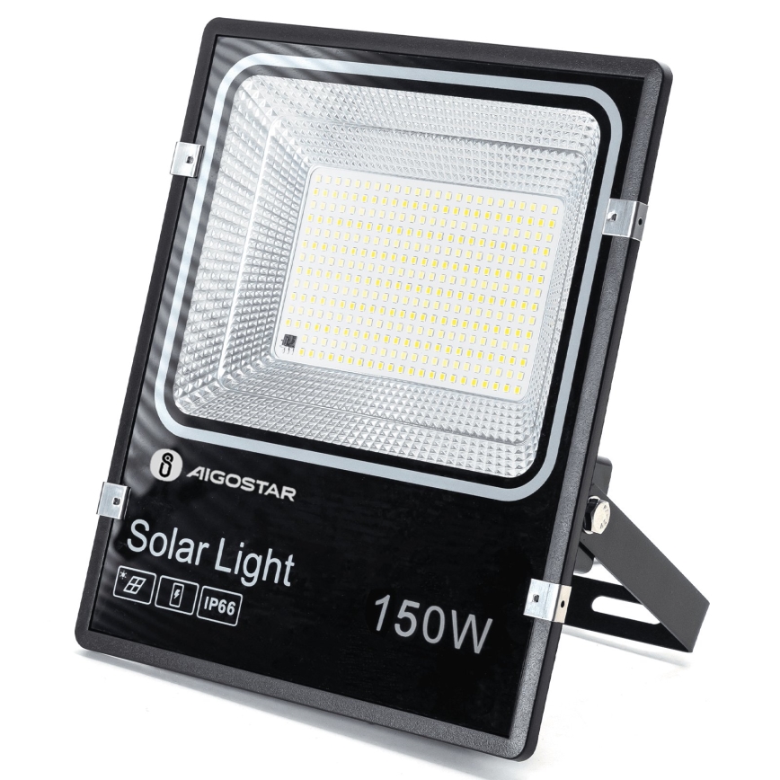 Aigostar - LED-aurinkokäyttöinen heijastin LED/150W/3,2V 3000mAh 3000K/4000K/6500K IP66 + kaukosäädin