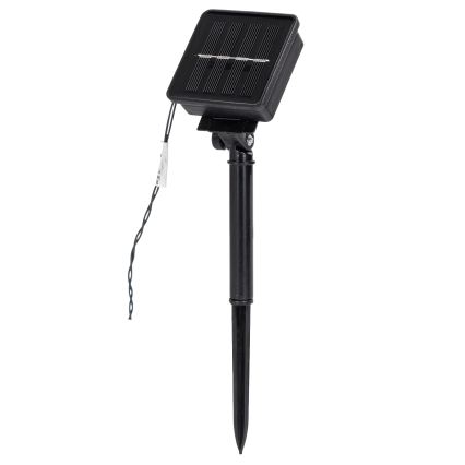 Aigostar - LED-aurinkokennolla toimiva jouluvaloketju 200 LED/8 toimintoa 22m IP65 kylmänvalkoinen 800 mAh