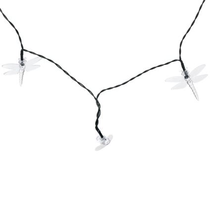 Aigostar - LED-aurinkokennovaloketju 50 LED / 8 toimintoa 10 m 800 mAh IP65 lämmin valkoinen