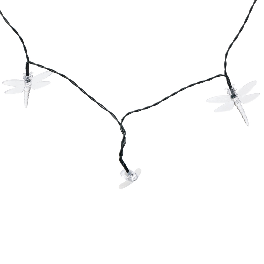 Aigostar - LED-aurinkokennovaloketju 50 LED / 8 toimintoa 10 m 800 mAh IP65 lämmin valkoinen