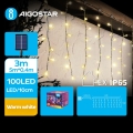 Aigostar - LED-aurinkoketju 100xLED/8 toimintoa 8x0,4m IP65 lämmin valkoinen 800 mAh