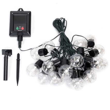 Aigostar - LED aurinkokäyttöinen joulukoristevalosarja 20xLED/8 toimintoa 11,5m IP65 monivärinen