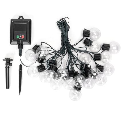 Aigostar - LED aurinkokäyttöinen joulukoristevalosarja 20xLED/8 toimintoa 11,5m IP65 monivärinen