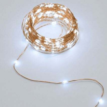 Aigostar - Aurinkokäyttöinen LED-valoketju 200 LED / 8 toimintoa 22 m IP65 kylmänvalkoinen 800 mAh