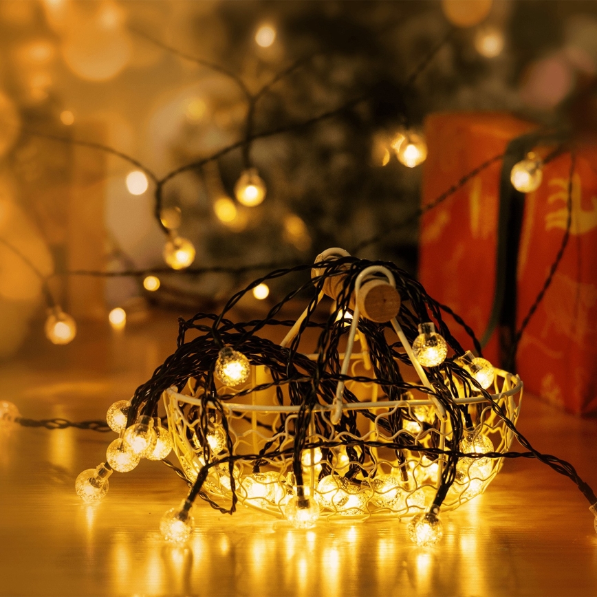 Aigostar - LED aurinkokennovalosarja 50xLED/8 toimintoa 12m 800 mAh IP65 lämmin valkoinen