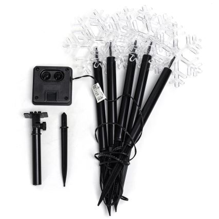 Aigostar - LED aurinkokäyttöinen joulukoristevalaisin LED/0,054W/1,2V 1m 800 mAh IP65 kylmän valkoinen