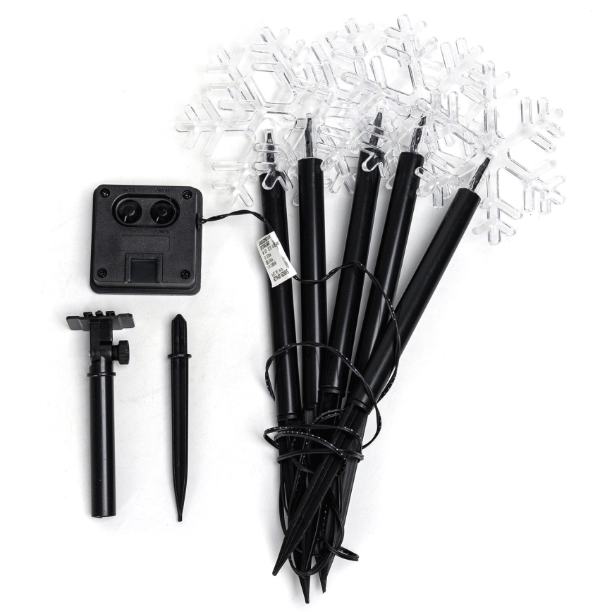 Aigostar - LED aurinkokäyttöinen joulukoristevalaisin LED/0,054W/1,2V 1m 800 mAh IP65 kylmän valkoinen