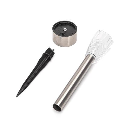 Aigostar - LED aurinkokäyttöinen lamppu LED/0,006W/1,2V 40 mAh 29,7 cm mattakromi 6500K IP44