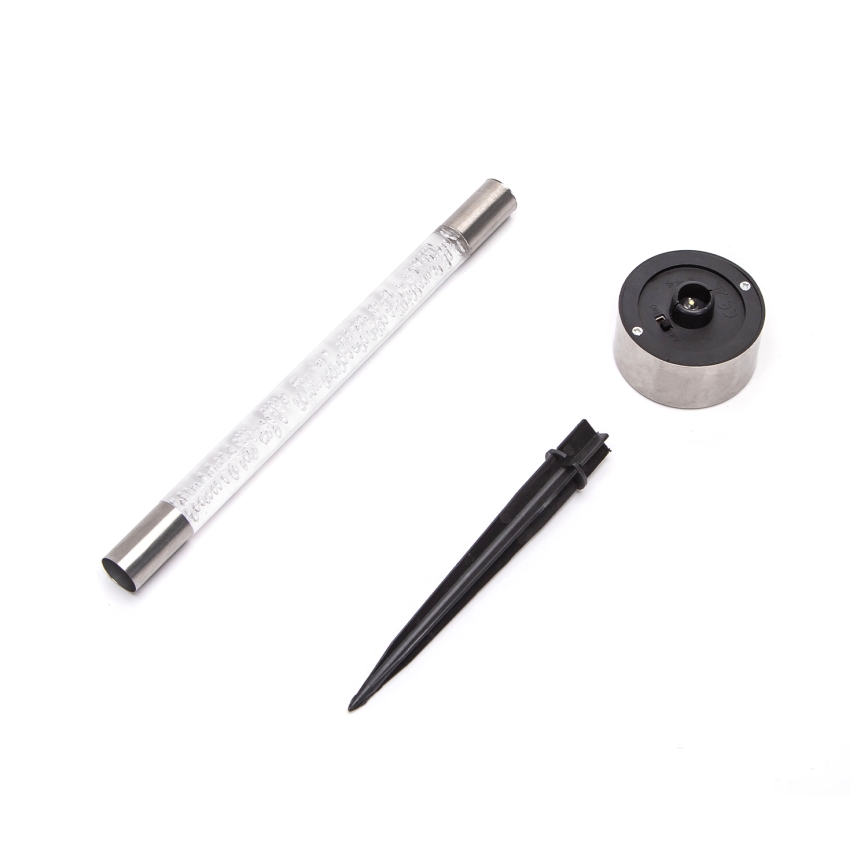 Aigostar - LED aurinkokäyttöinen lamppu LED/0,006W/1,2V 36,7 cm mattakromi 2700K 40 mAh IP44