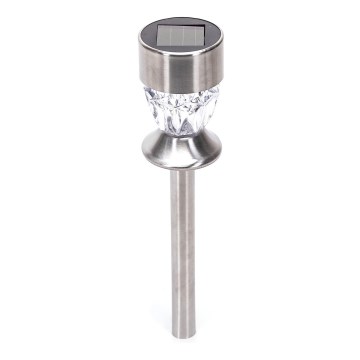 Aigostar - LED-aurinkolamppu, 1,2 lm, 1,2 V, 35,5 cm, mattakromi, 2700 K, IP44, 100 mAh