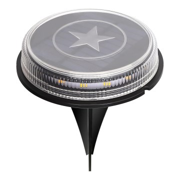 Aigostar - LED-aurinkolamppu LED/0,6W/5,5V 24,5 cm 500 mAh 3200K IP66 musta
