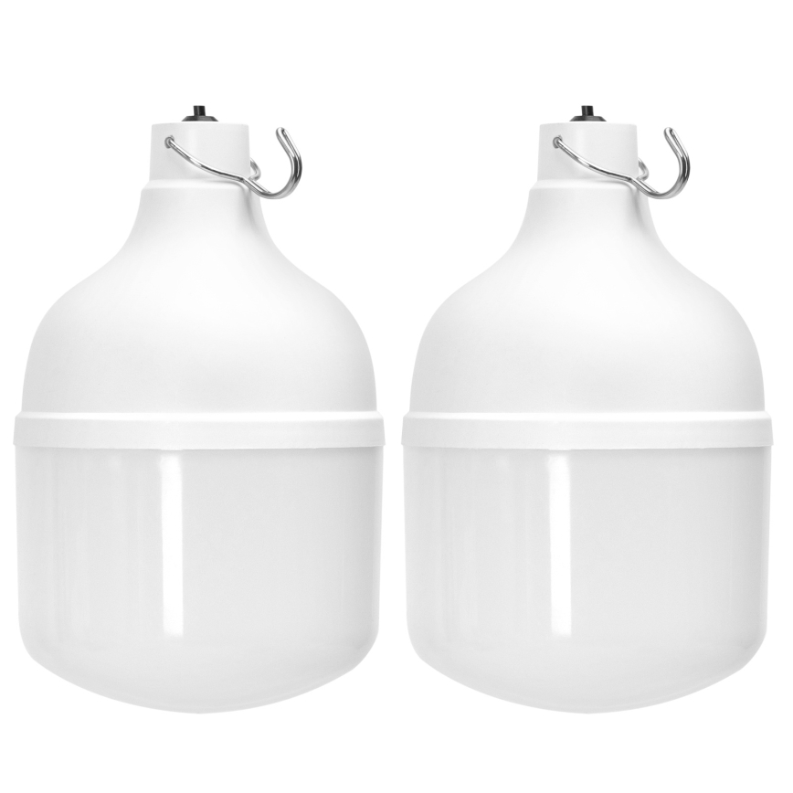Aigostar - LED-aurinkovalaisin tunnistimella 2xLED/35W/12V 6000 mAh 6500K IP65 halkaisija 10 cm + kaukosäädin