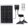 Aigostar - LED-aurinkoriippuvalaisin anturilla 2xLED/35W/12V 6000 mAh 6500K IP65 halkaisija 15 cm + kaukosäädin