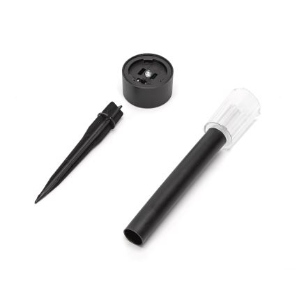 Aigostar - LED aurinkokennovalo hämäräkytkimellä LED/0,006W/1,2V 40 mAh 29,5 cm musta 6500K IP44