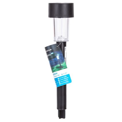 Aigostar - LED aurinkokennovalo hämäräkytkimellä LED/0,006W/1,2V 40 mAh 29,5 cm musta 6500K IP44