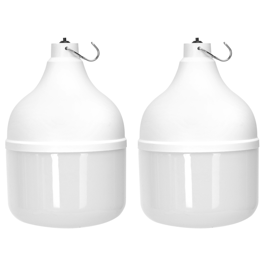 Aigostar - LED-aurinkokäyttöinen riippuvalaisin 2xLED/70W/12V 12000 mAh 6500K IP65 halkaisija 12 cm + kaukosäädin