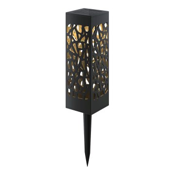 Aigostar - LED-aurinkovalaisin LED/0,006 W/1,2 V 100 mAh 28,5 cm musta 3000 K IP44