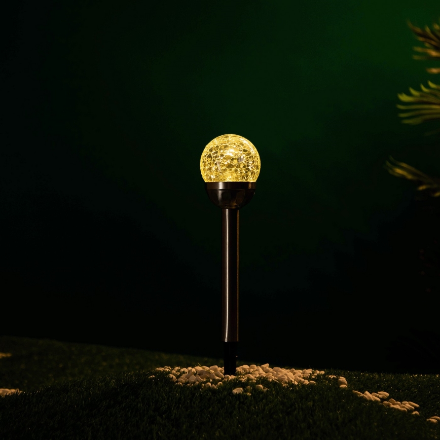 Aigostar - LED-aurinkovalaisin LED/0,006W/1,2V 37,8cm mattakromi 2700K IP44 100 mAh