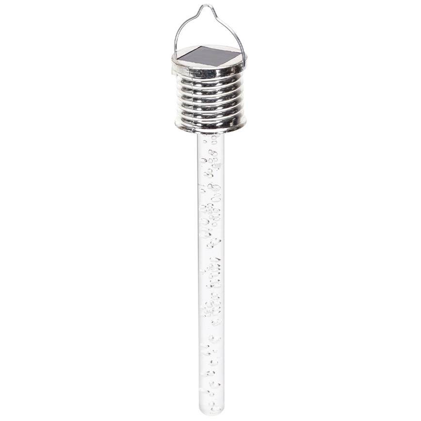 Aigostar - LED aurinkovalaisin LED/0,006W/1,2V kromi 2700K IP44 40 mAh