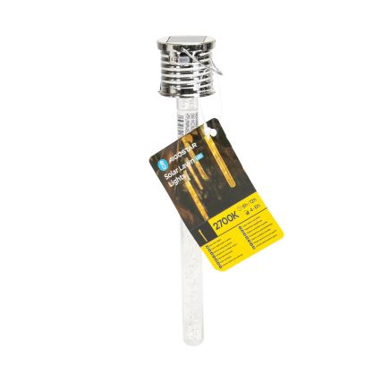 Aigostar - LED aurinkovalaisin LED/0,006W/1,2V kromi 2700K IP44 40 mAh
