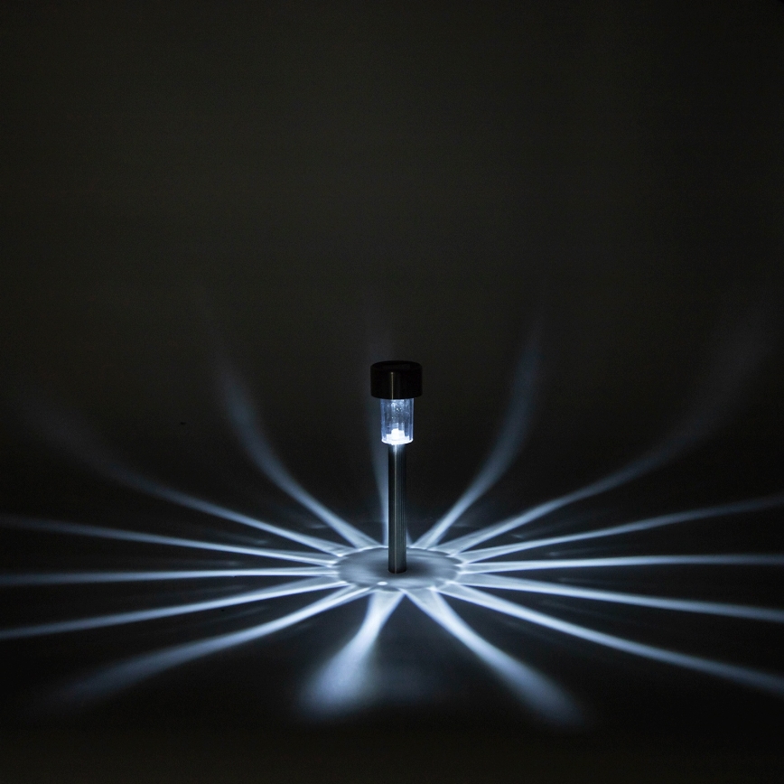 Aigostar - LED aurinkovalaisin LED/2V IP44 40 mAh mattakromi