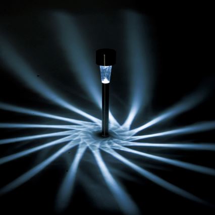 Aigostar - LED-aurinkovalaisin LED/2V IP44 40 mAh mattakromi