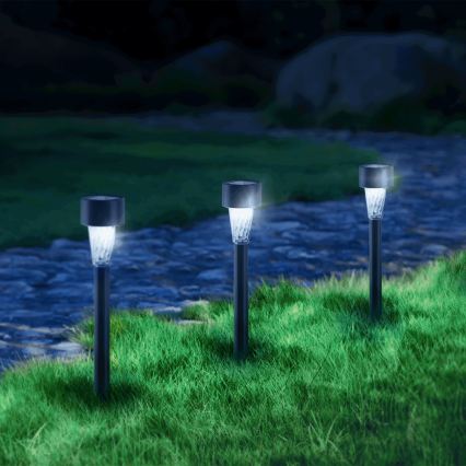 Aigostar - LED aurinkovalaisin LED/2V IP44 40 mAh musta