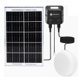 Aigostar - LED-aurinkovalaisin LED/70W/12V 6000 mAh 6500K IP65 halkaisija 20,5 cm + kaukosäädin