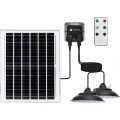 Aigostar - LED-aurinkovalaisin liiketunnistimella 2xLED/70W/12V 12000 mAh 6500K IP65 halkaisija 23,5 cm + kaukosäädin