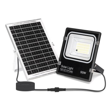 Aigostar - LED-aurinkovalonheitin LED/50W/3,2V 1200mAh 3000K/4000K/6500K IP66 + kauko-ohjain