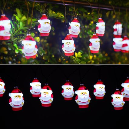 Aigostar - LED-aurinkoketju 10xLED/3,8 m IP44 kylmänvalkoinen 400 mAh