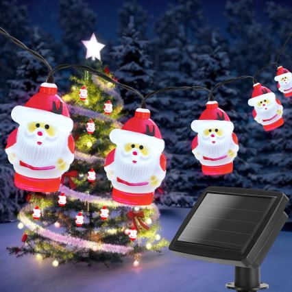 Aigostar - LED-aurinkoketju 10xLED/3,8 m IP44 kylmänvalkoinen 400 mAh