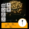 Aigostar - LED-aurinkovalosarja 100x LED/8 toimintoa 12 m IP65 lämmin valkoinen 800 mAh