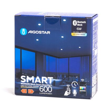 Aigostar - LED Ulkokäyttöön himmennettävä upotettava valaisin MESH LED/6W/230V 2700-6500K IP44 valkoinen