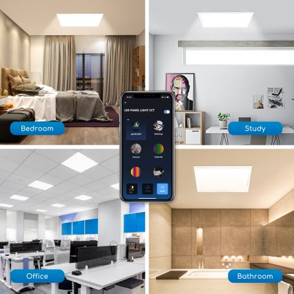 Aigostar - LED himmennettävä alasvalopaneeli 32W/230V Wi-Fi 60x60 cm