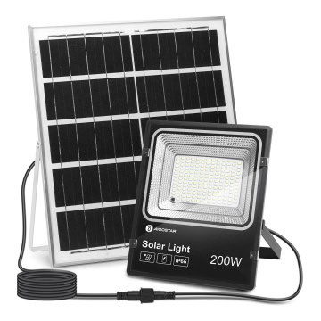 Aigostar - LED himmennettävä aurinkokohdevalo LED/200W/3,2V IP66 15000 mAh + kaukosäädin