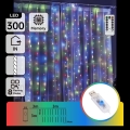 Aigostar - LED himmennettävä joulukoristevalosarja 300xLED/8 toimintoa USB 6x3m monivärinen + kaukosäädin