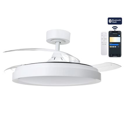 Aigostar - LED himmennettävä kattotuuletin LED/50W/230V 2700–6500K Ø 106 cm valkoinen + kaukosäädin
