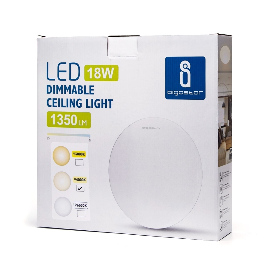 Aigostar - LED himmennettävä kattovalo LED/18W/230V 4000K