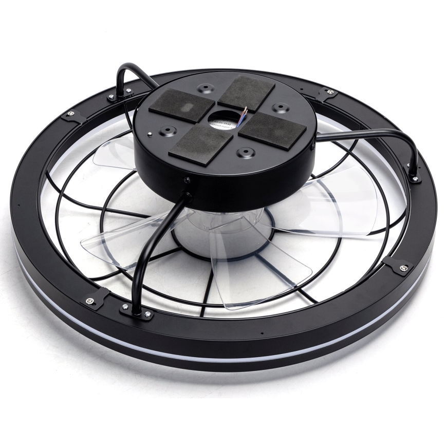 Aigostar - LED himmennettävä kattovalo LED/40W/230V 2700-6500K halkaisija 48 cm + kauko-ohjaus musta