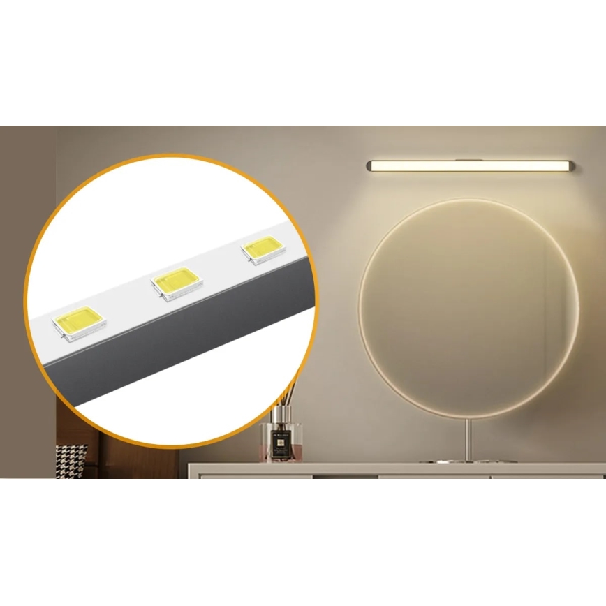 Aigostar - LED-himmennettävä ladattava peilivalaisin 2,9W/5V 2000 mAh