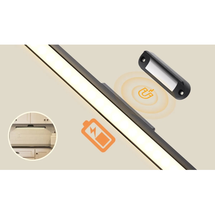 Aigostar - LED-himmennettävä ladattava peilivalaisin 2,9W/5V 2000 mAh
