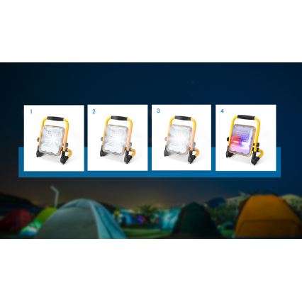 Aigostar - LED himmennettävä ladattava työvalo LED/100W/5V 6500K IP65 15000 mAh