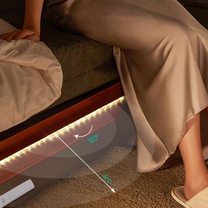 Aigostar - LED himmennettävä nauha anturilla 1m LED/2W/4xAAA 3000K IP65
