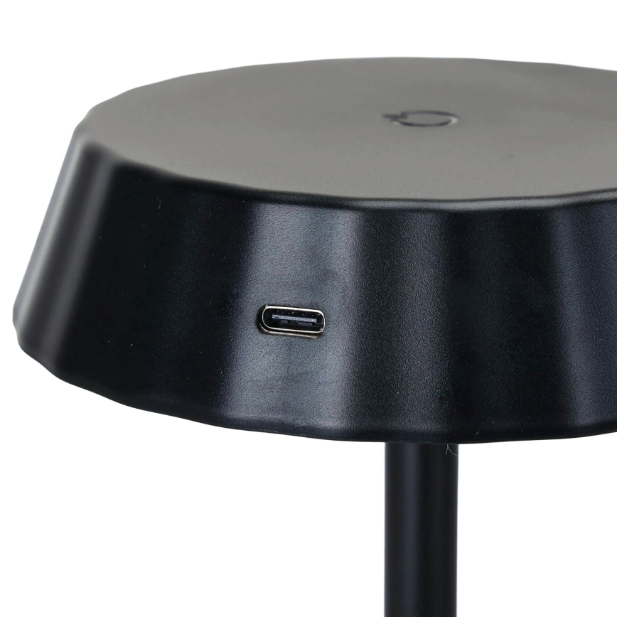 Aigostar - LED Himennettävä pöytälamppu AMBIENT LED/2,4W/5V 3000-6500K musta 2000 mAh